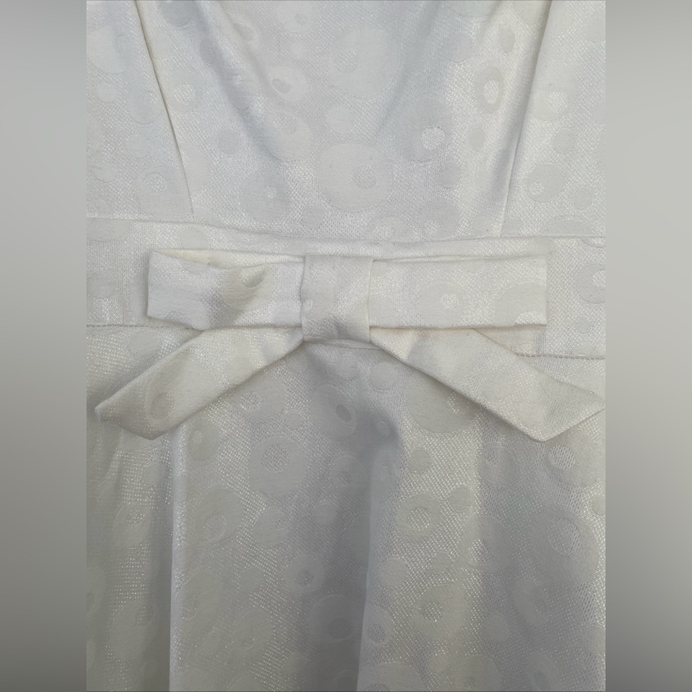 Tatyana Alika White Iridescent Patterned Circle Dress Size Medium - Picture 4 of 7